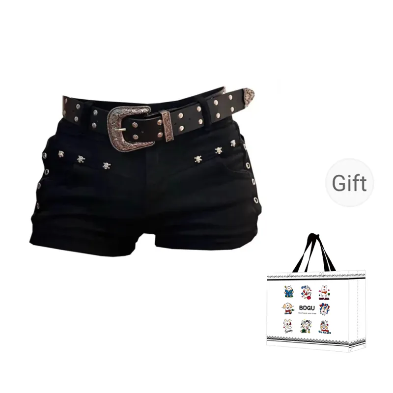 BDGU Denim Shorts Women's Black-7