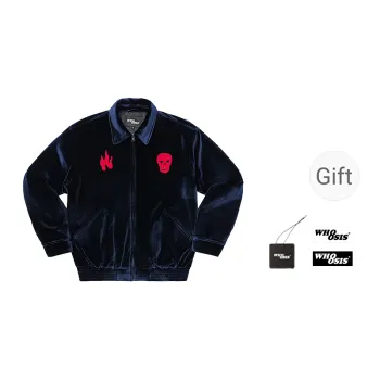 WHOOSIS Jackets Coats Unisex Blue Black