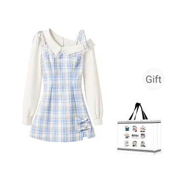 BDGU Long Sleeved Dress Women's Light Blue
