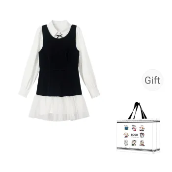 BDGU Skirt Set Women's Black Tank Top With Puffy Skirt