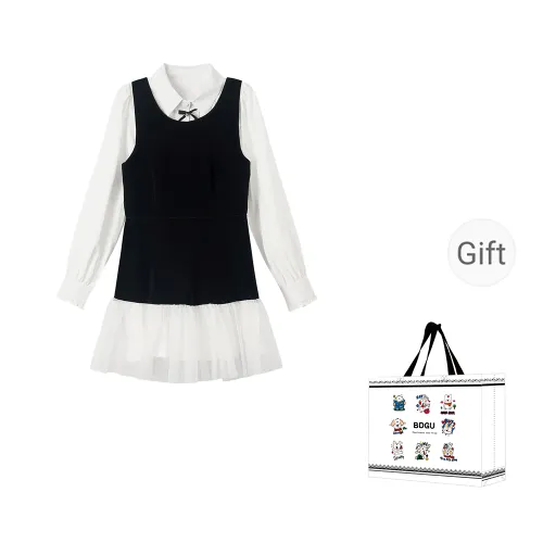 BDGU Skirt Set Women's Black Tank Top With Puffy Skirt