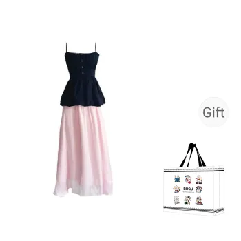 BDGU Skirt Set Women's Black Pink