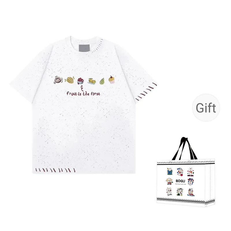 BDGU T Shirts Unisex White-0