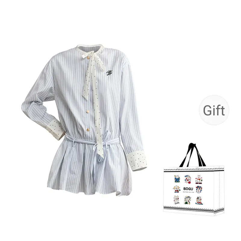 BDGU Long Sleeved Dresses Women's Blue-0