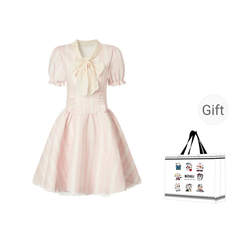 BDGU Short Sleeved Dress Women's Peach-0