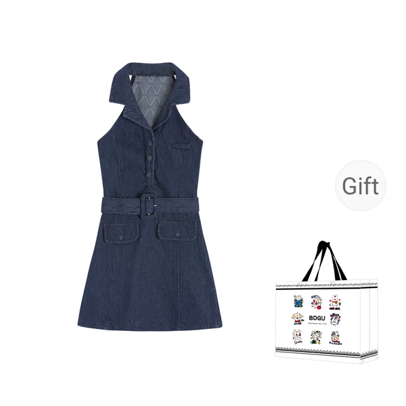 BDGU Sleeveless Dress Women's Blue-0