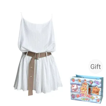 QUIET ANGEL Slip Dress Women's White