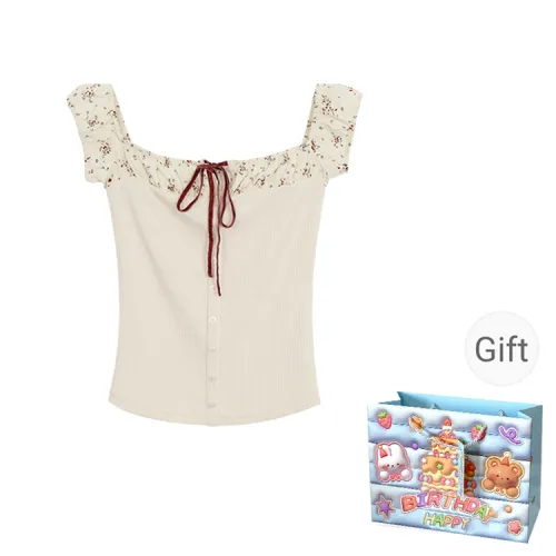 QUIET ANGEL Flutter Sleeve T Shirt Women's Image Color