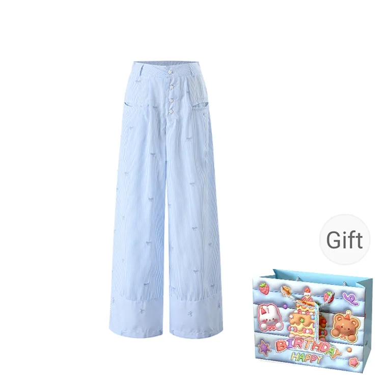 QUIET ANGEL Casual Pants Women's Blue-0