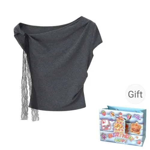 QUIET ANGEL T Shirt Women's Gray