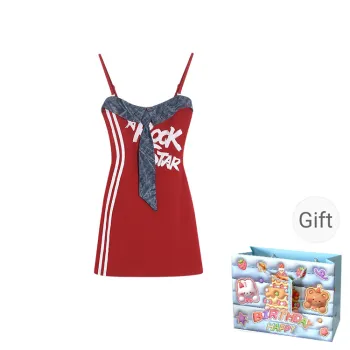 QUIET ANGEL Slip Dress Women's Red