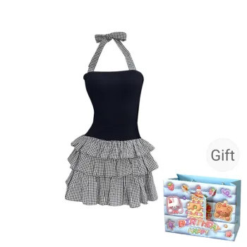 QUIET ANGEL Slip Dresses Women's Halter Dress Shopping Bag