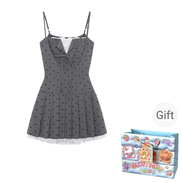 QUIET ANGEL Slip Dress Women's Polka Dot-0