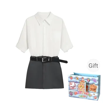 REMOULD Short Sleeved Dress Women's White & Gray