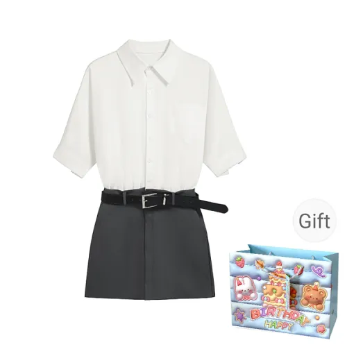 REMOULD Short Sleeved Dress Women's White & Gray
