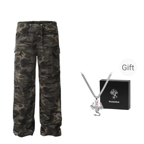 Beam Mix With Kimchi Large Pocket Camouflage Cargo Pants Unisex