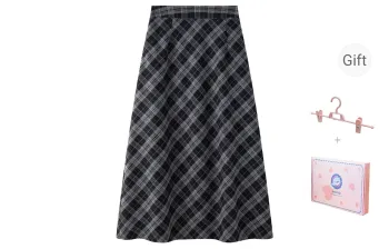 Tokyo Season Casual Long Skirt Women's Black Gray Long Skirt