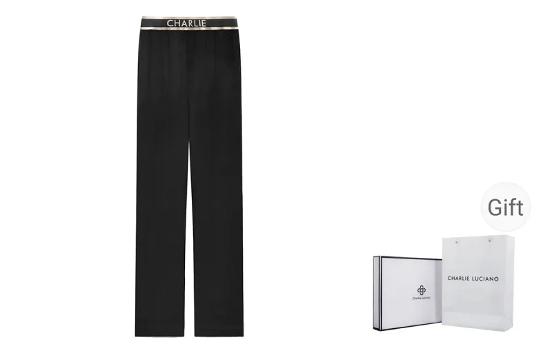 Charlie Luciano Casual Pants Unisex Black-0