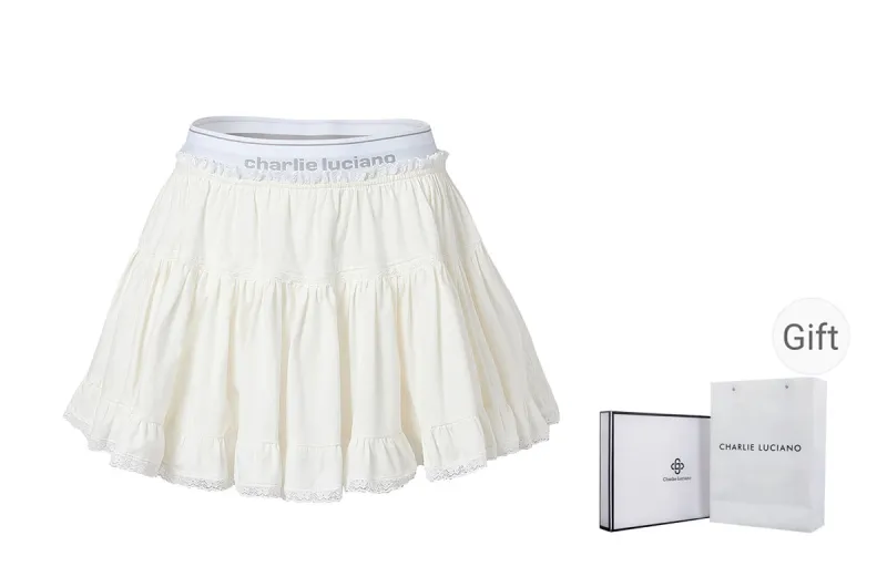 Charlie Luciano Casual Short Skirts Women's White-0