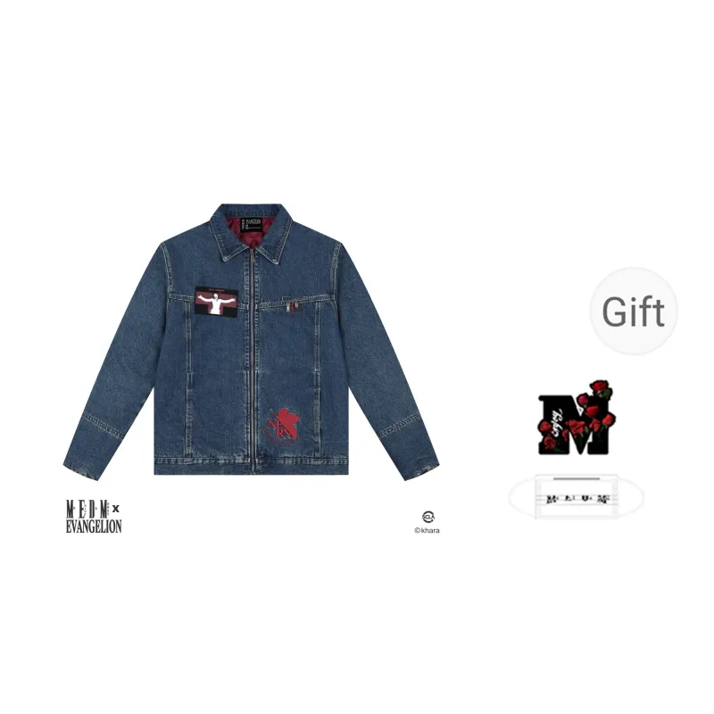MEDM x EVA FW24 Denim Jacket Unisex Blue-0