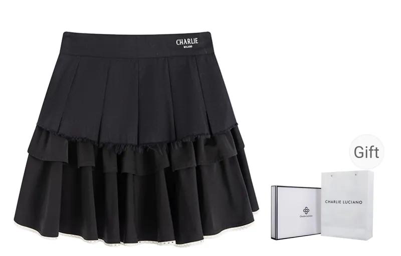 Charlie Luciano Casual Short Skirts Women's Black-0
