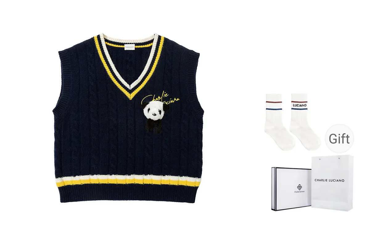 Charlie Luciano Vest Unisex Navy Blue