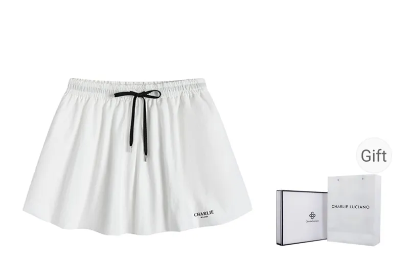 Charlie Luciano Casual Short Skirts Women's White-0