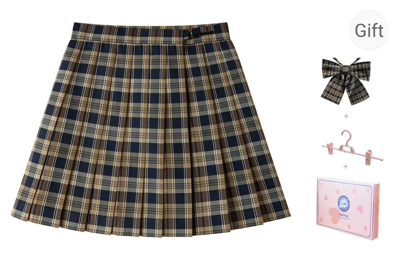 Tokyo Season Casual Short Skirts Women's Gift Box Set Yellow Brown-0