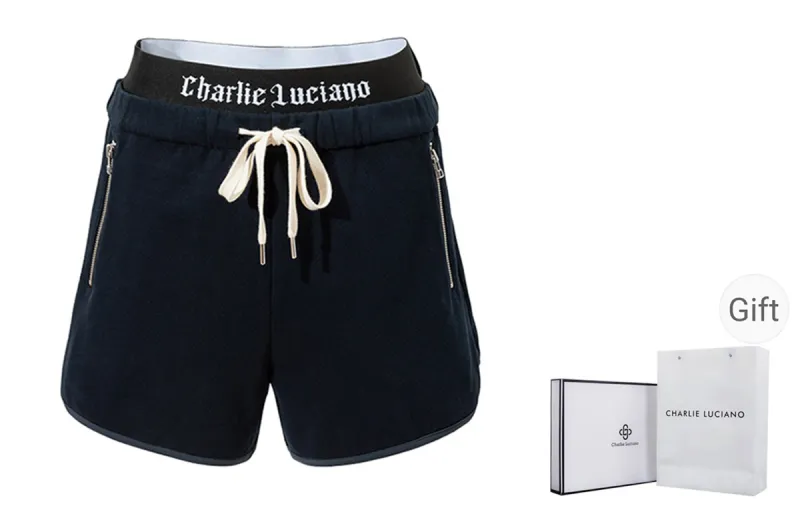 Charlie Luciano Casual Shorts Unisex Navy Blue-0