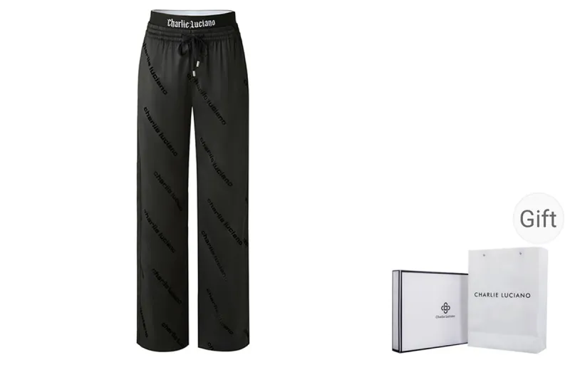 Charlie Luciano Casual Pants Unisex Black-0