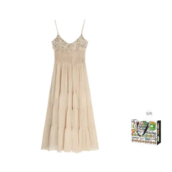 BVODE Slip Dress Women's Milk Tea