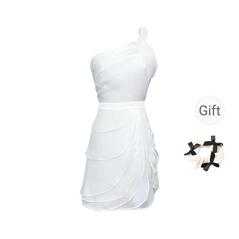 TURN UP Sleeveless Dress Women's White-0