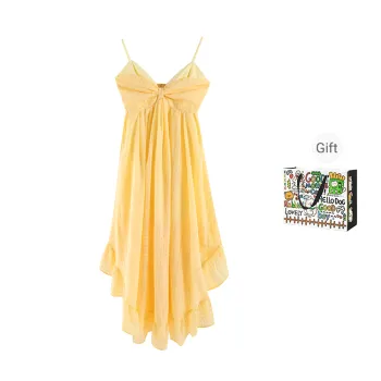 BVODE Slip Dress Women's Yellow