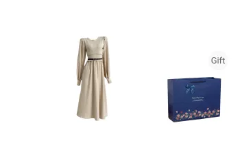 ONNFB Long Sleeved Dresses Women's Apricot