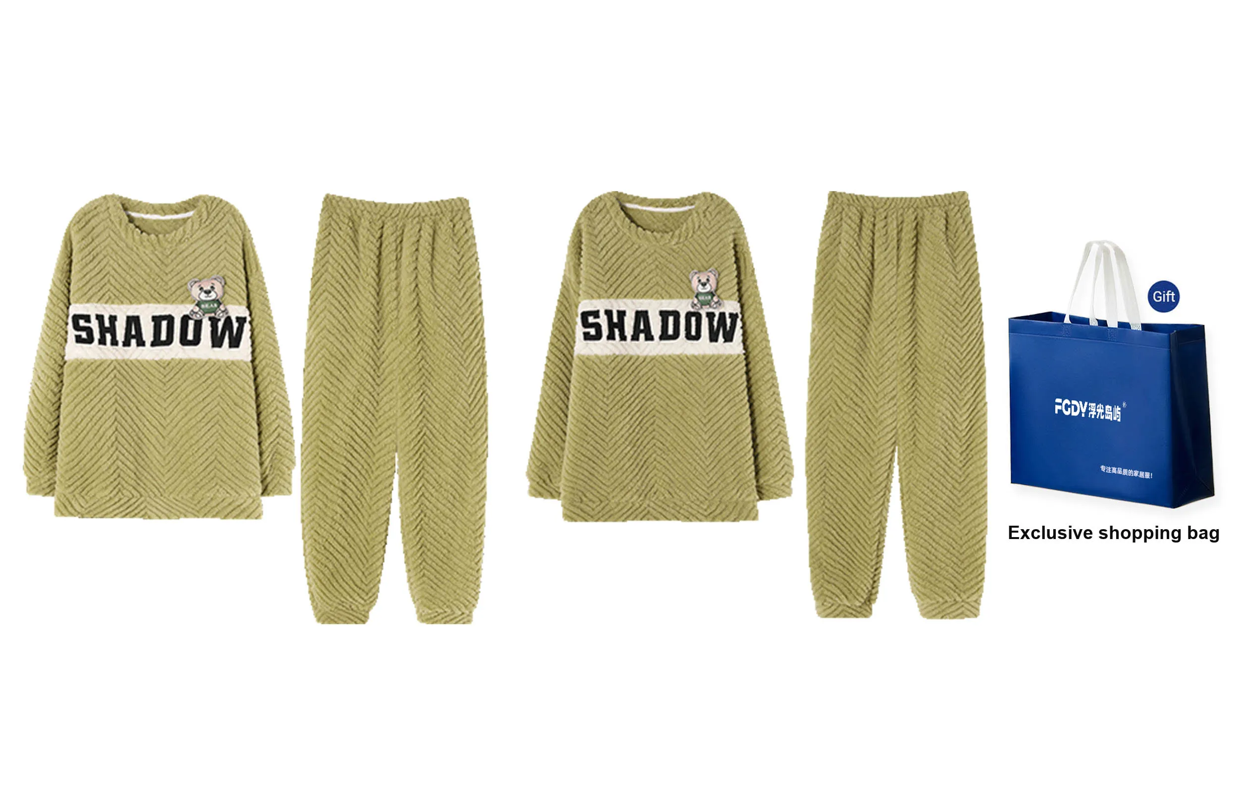 Floating light islands Unisex Pajama Sets