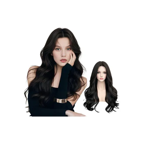 QIYEXUE Mature Woman Большая волна Длинные волосы Женский парик Высокотемпературная пряжа