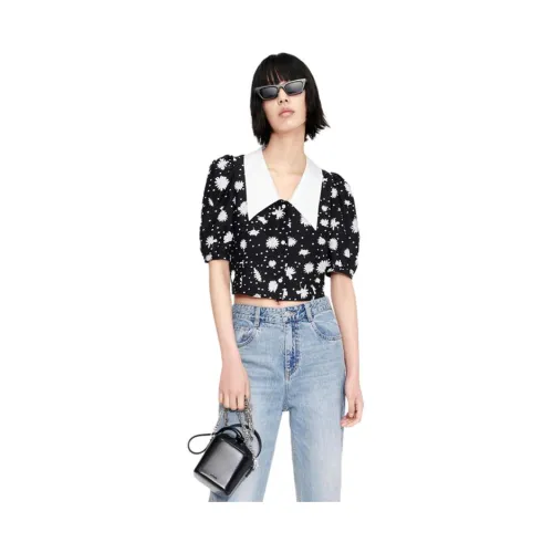 MO&CO Черный с белым Многоцветные Женские Рубашки