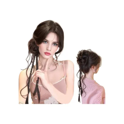 MUNINGFEI Традиционный китайский стиль Боковая сторона Завязанный Дракон Когтейка Мясные шарики Волосы Позиционирование стиля Женская Перука