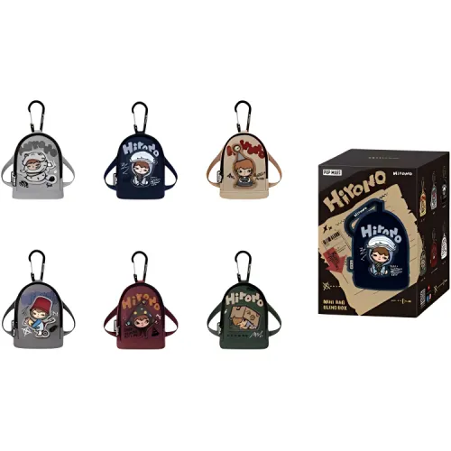 POP MART Коллаборация Hirono Echo Коллекция Маленькая Сумка Модная Трендовая Коробка Сюрприз Один Mystery Коробка Полная Коробка 6 Упаковок