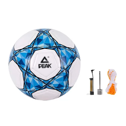 PEAK Size 4 Soccer PVC Machine Stitched Soccer Ball Unisex Blue White