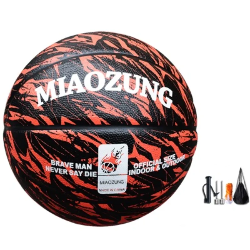 MIAOZUNG PU Basketball Maple Leaf Red Size 7 Training Unisex-10