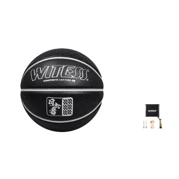 WITESS PU Basketball Black White Size 7 Training Unisex
