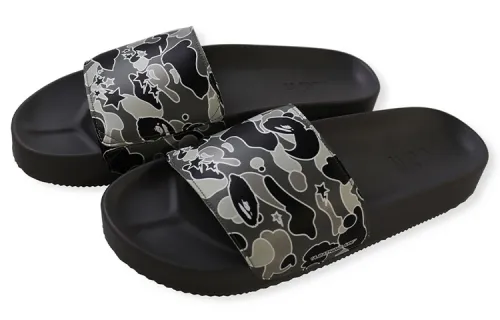 BAPE A BATHING APE Hayn Slide Black Sta Camo