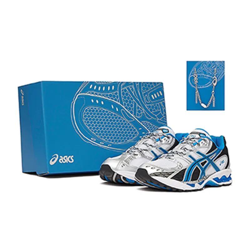 Asics GEL Nimbus 10.1 Abrasion Resistant Low Top Casual Running Shoes Unisex White Blue-2