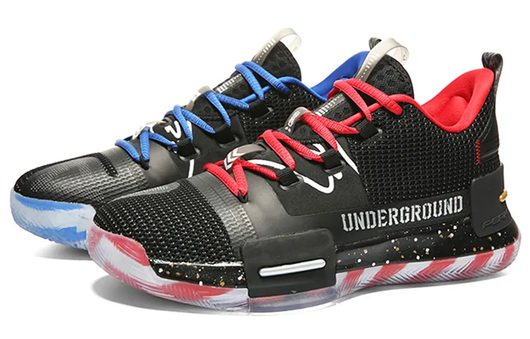 PEAK Flash Cushioning Anti Slip And Wear Resistant Low Top Basketball Shoes Men's Mismatched-1