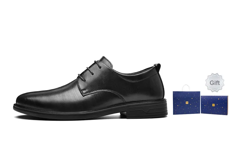 HLA Dress Shoes Men Low Top Black-75