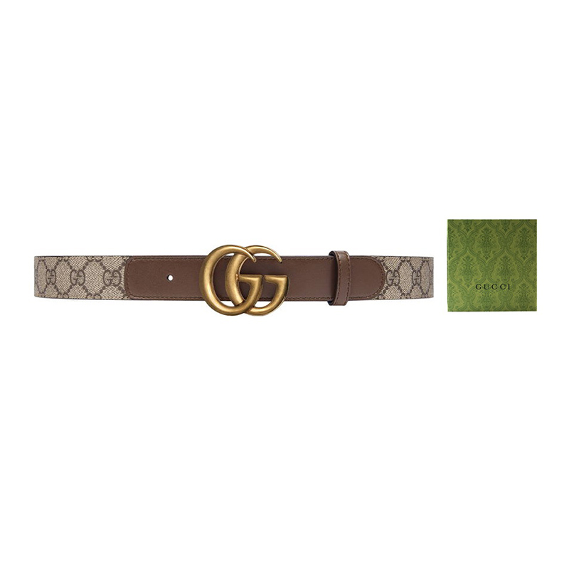 GG Marmont reversible belt in brown leather | GUCCI® US
