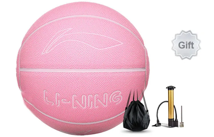 LiNing Badfive PU Basketball Pink Size 7 Glow In The Dark Unisex-9