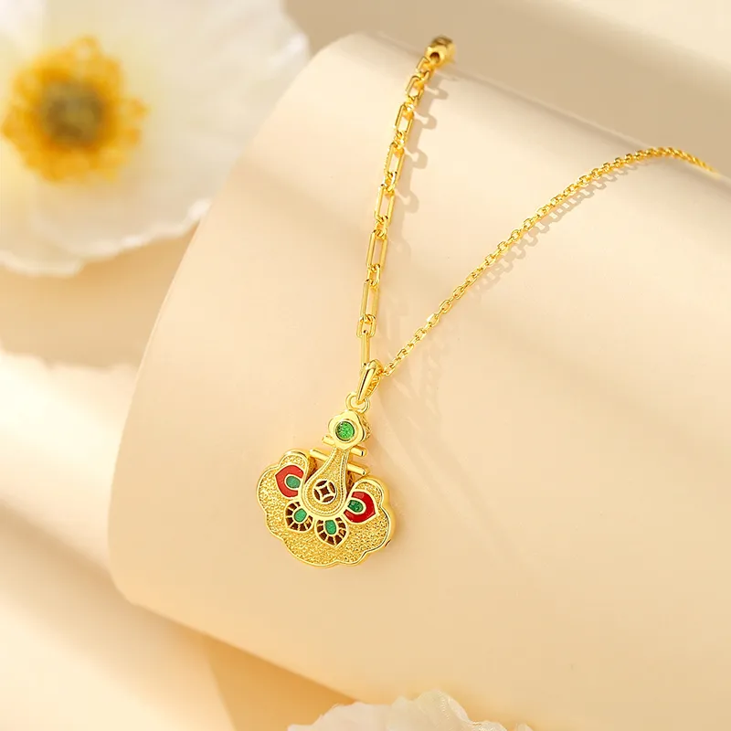 Heart Grass S925 Silver Necklaces Women's-4
