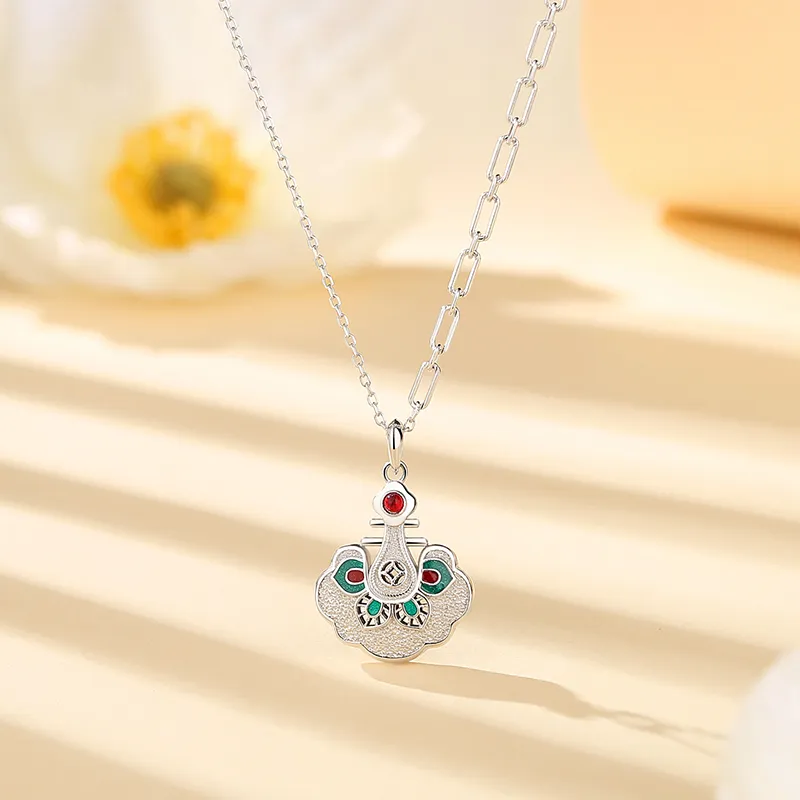 Heart Grass S925 Silver Necklaces Women's-1